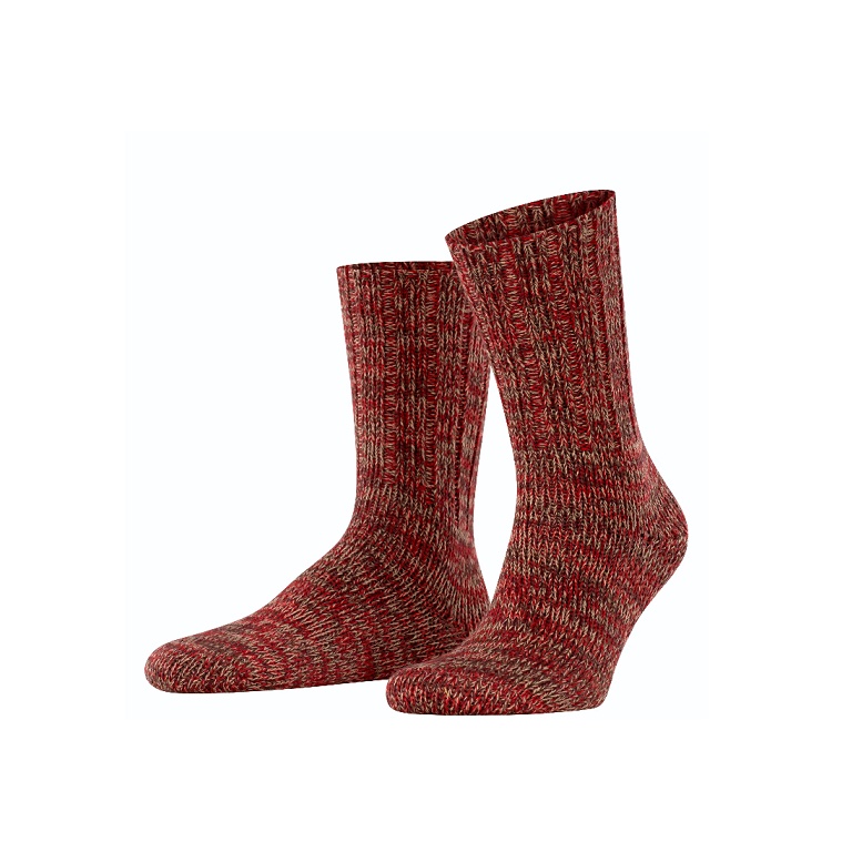 Falke Skarpetki dzienne Brooklyn Crew (Skarpetki do butów, wygląd grubego splotu) czerwony błysk Mężczyźni - 1 para